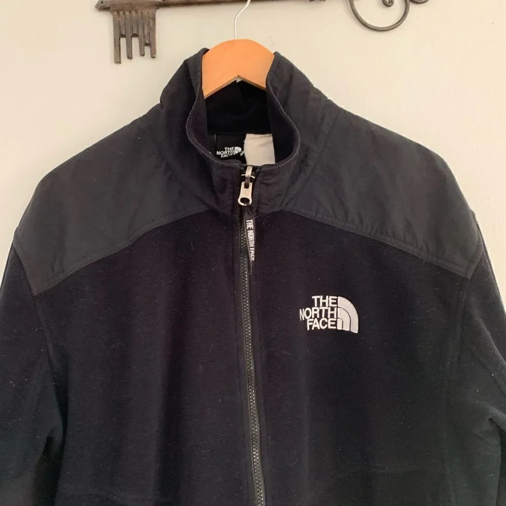 The North Face zip up men’s large black fleece Gore Windstopper